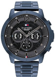 Tommy Hilfiger Luca Chronograph Grey Dial Blue Steel Strap Watch For Men - 1710493 Buy Now By Tommy Hilfiger