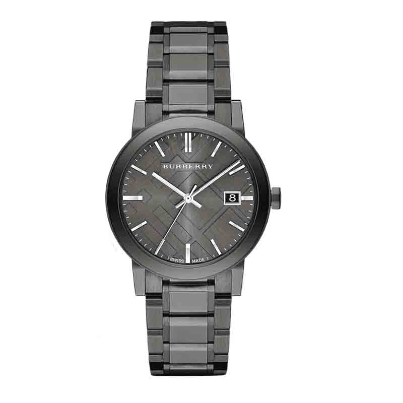 Burberry The City Grey Dial Gunmetal Steel Strap Watch for Men - BU9007 Buy Now By Burberry