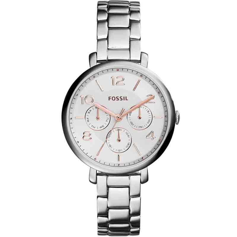 Fossil Jacqueline Multifunction White Dial Silver Steel Strap Watch for Women - ES3738 Buy Now By Fossil