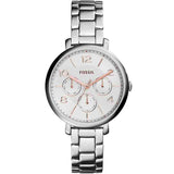 Fossil Jacqueline Multifunction White Dial Silver Steel Strap Watch for Women - ES3738 Buy Now By Fossil