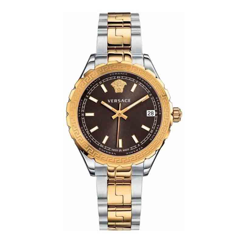 Versace Hellenyium Brown Dial Two Tone Steel Strap Watch for Women - V12040015 Buy Now By Versace