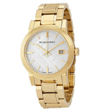 Burberry The City Silver Dial Gold Steel Strap Unisex Watch - BU9003 Buy Now By Burberry