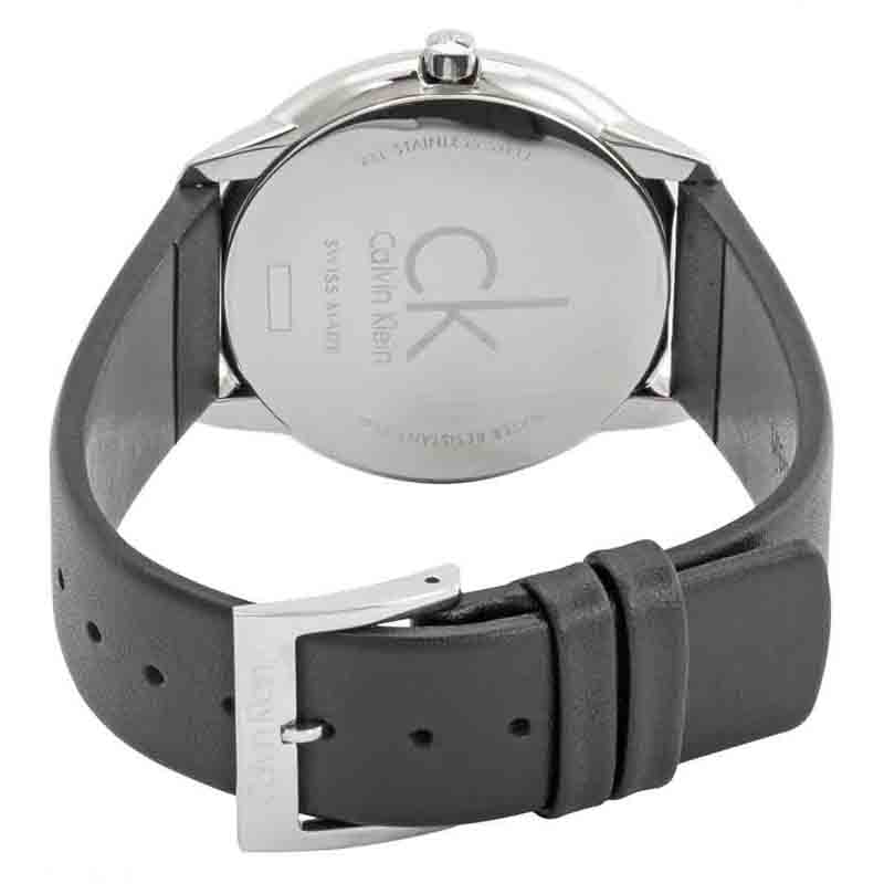 Calvin Klein Minimal Black Dial Black Leather Strap Watch for Men - K3M211C3 Buy Now By Calvin Klein