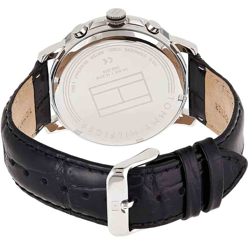 Tommy Hilfiger Keagan Quartz Grey Dial Black Leather Strap Watch for Men - 1791289 Buy Now By Tommy Hilfiger