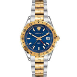 Versace Hellenyium GMT Blue Dial Two Tone Steel Strap Watch for Men - V11060017 Buy Now By Versace