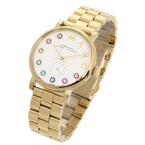 Marc Jacobs Baker White Dial Gold Steel Strap Watch for Women - MBM3440 Buy Now By Marc Jacobs