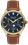 Movado Heritage Celestograf Navy Blue Dial Brown Leather Strap Watch For Women - 3650010 Buy Now By Movado