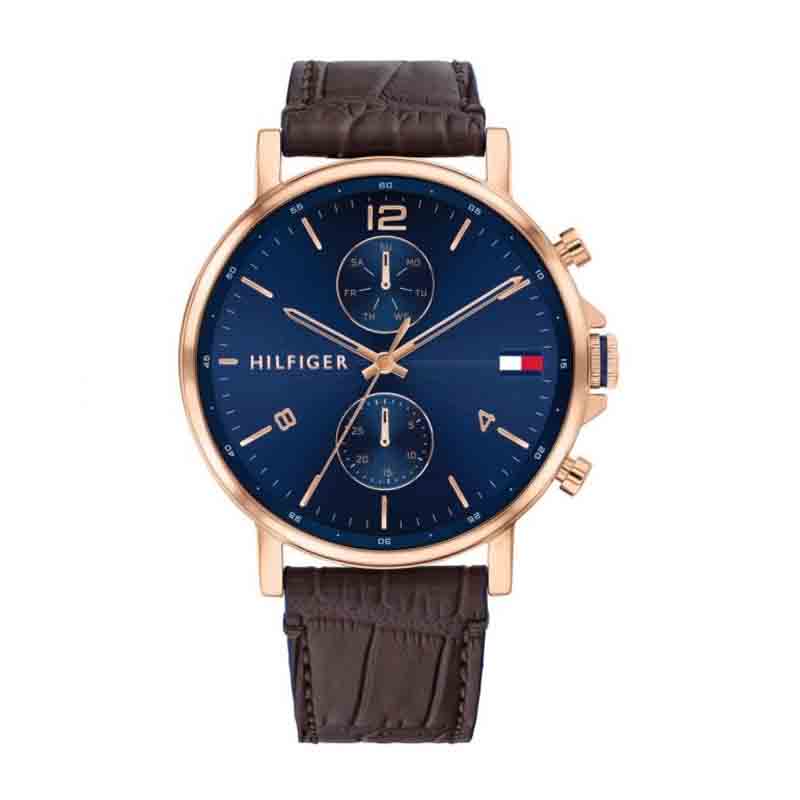 Tommy Hilfiger Daniel Blue Dial Brown Leather Strap Watch for Men - 1710418 Buy Now By Tommy Hilfiger