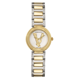 Versace Virtus Quartz White Dial Two Tone Steel Strap Watch For Women - VET300721 Buy Now By Versace