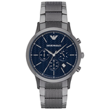 Emporio Armani Renato Chronograph Quartz Blue Dial Grey Steel Strap Watch For Men - AR2505 Buy Now By Emporio Armani