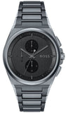Hugo Boss Steer Chronograph Quartz Grey Dial Grey Steel Strap Watch For Men - 1513996 Buy Now By Hugo Boss