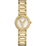 Versace Mini Virtus Quartz White Dial Gold Steel Strap Watch For Men - VET300221 Buy Now By Versace