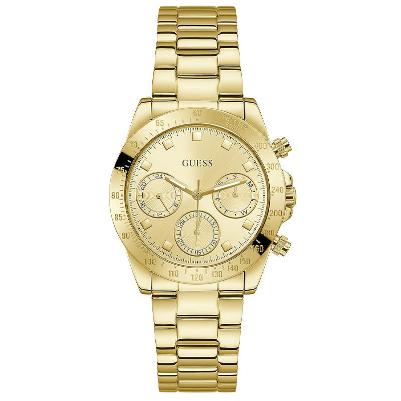 Guess Eclipse Gold Dial Gold Steel Strap Watch for Women - GW0314L2 Buy Now By Guess