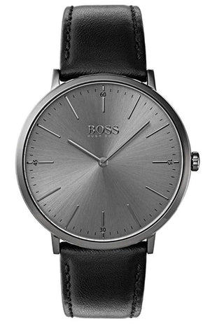 Hugo Boss Modern Grey Dial Black Leather Strap Watch for Men - 1513540 Buy Now By Hugo Boss
