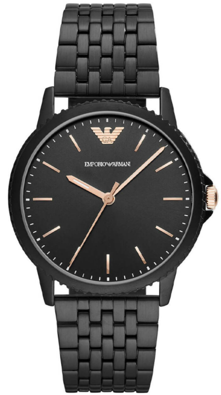 Emporio Armani Interchangeable Black Dial Black Steel Strap Watch For Men - AR80021 Buy Now By Emporio Armani