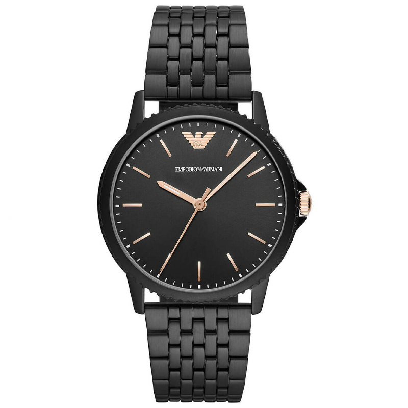 Emporio Armani Interchangeable Black Dial Black Steel Strap Watch For Men - AR80021 Buy Now By Emporio Armani