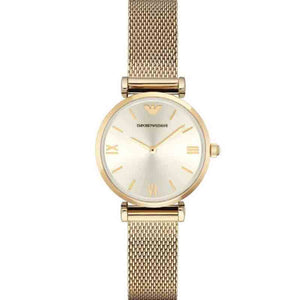 Emporio Armani Retro Gold Dial Gold Mesh Bracelet Watch For Women - AR1957 Buy Now By Emporio Armani