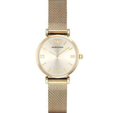 Emporio Armani Retro Gold Dial Gold Mesh Bracelet Watch For Women - AR1957 Buy Now By Emporio Armani