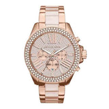 Michael Kors Wren Crystals Rose Gold Dial Rose Gold Steel Strap Watch for Women - MK6096 Buy Now By Michael Kors