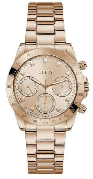 Guess Eclipse Rose Gold Dial Rose Gold Steel Strap Watch for Women - GW0314L3 Buy Now By Guess