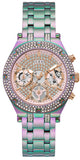 Guess Heiress Multifunction Diamonds Purple Dial Purple Steel Strap Watch for Women - GW0440L3 Buy Now By Guess