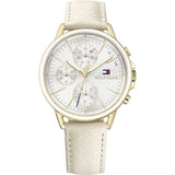 Tommy Hilfiger Carly Silver Dial Cream Leather Strap Watch for Women - 1781790 Buy Now By Tommy Hilfiger