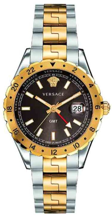 Versace Hellenyium Quartz Brown Dial Two Tone Steel Strap Watch For Men - V11040015 Buy Now By Versace