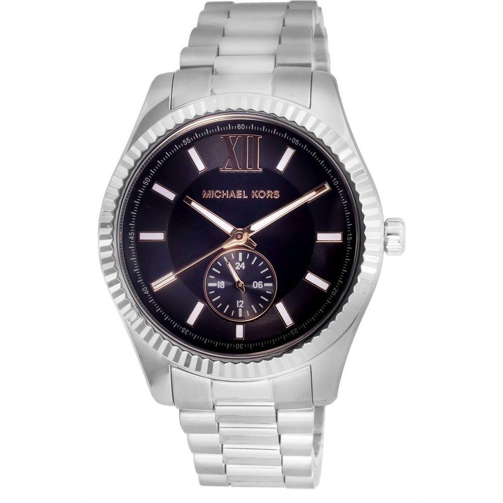 Michael Kors Lexington Quartz Black Dial Silver Steel Strap Watch For Women - MK8946 Buy Now By Michael Kors