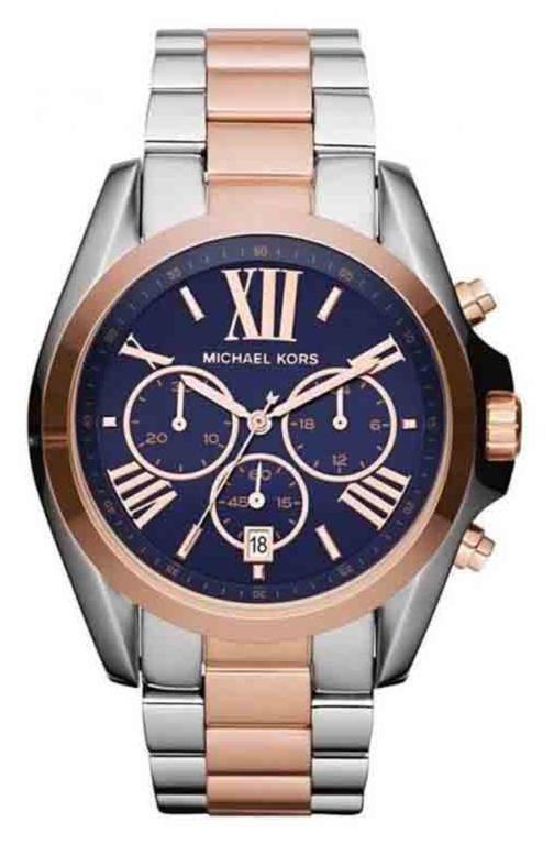 Michael Kors Bradshaw Blue Dial Two Tone Steel Strap Watch for Women - MK5606 Buy Now By Michael Kors