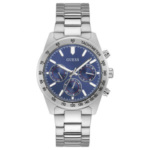 Guess Altitude Chronograph Blue Dial Silver Steel Strap Watch for Men - GW0329G1 Buy Now By Guess