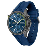 Hugo Boss Globetrotter Blue Dial Blue Silicone Strap Watch for Men - 1513821 Buy Now By Hugo Boss