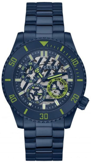 Guess Axle Multifunction Navy Blue Dial Blue Steel Strap Watch For Men - GW0488G4 Buy Now By Guess