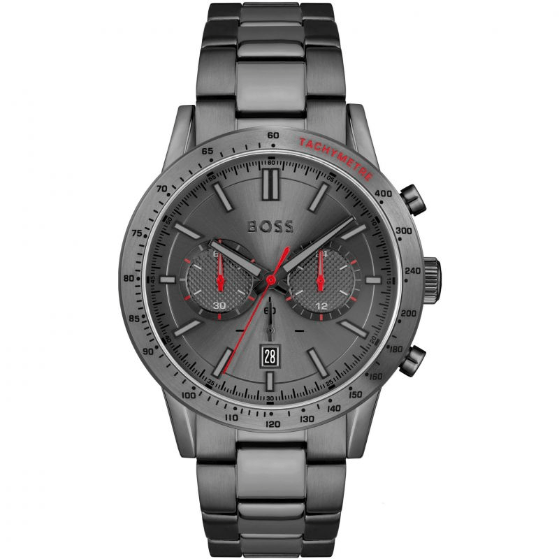Hugo Boss Allure Chronograph Grey Dial Grey Steel Strap Watch for Men - 1513924 Buy Now By Hugo Boss