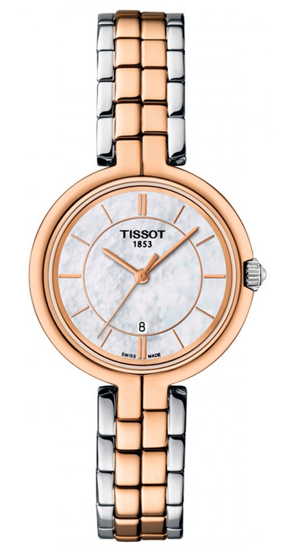 Tissot T Lady Flamingo Mother of Pearl White Dial Two Tone Steel Strap Watch For Women - T094.210.22.111.00 Buy Now By Tissot