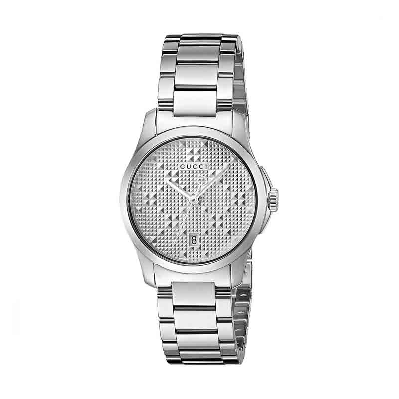Gucci G Timeless Quartz Silver Dial Silver Steel Strap Watch For Women - YA126551 Buy Now By Gucci
