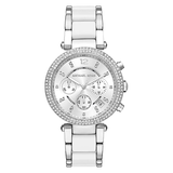Michael Kors Parker Chronograph Silver Dial Silver Steel Strap Watch For Women - MK6354 Buy Now By Michael Kors
