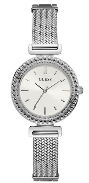 Guess Quartz Silver Dial Silver Mesh Bracelet Watch For Women - W1152L1 Buy Now By Guess