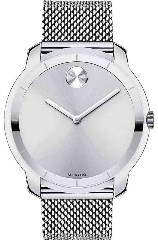 Movado Bold Silver Dial Silver Mesh Bracelet Watch For Men - 3600260 Buy Now By Movado