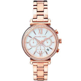 Michael Kors Sofie Chronograph Mother of Pearl White Dial Rose Gold Steel Strap Watch For Women - MK6576 Buy Now By Michael Kors
