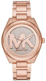 Michael Kors Janelle Quartz Crystals Rose Gold Dial Rose Gold Steel Strap Watch For Women - MK7312 Buy Now By Michael Kors
