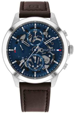 Tommy Hilfiger Henry Chronograph Blue Dial Brown Leather Strap Watch For Men -1710476 Buy Now By Tommy Hilfiger