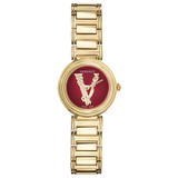 Versace Virtus Mini Quartz Red Dial Gold Steel Strap Watch For Women - VET300321 Buy Now By Versace