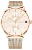 Tommy Hilfiger Jenna Quartz Rose Gold Dial Rose Gold Mesh Bracelet Watch For Women - 1781944 Buy Now By Tommy Hilfiger