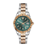Versace Hellenyium GMT Green Dial Two Tone Steel Strap Watch for Men - V11050015 Buy Now By Versace