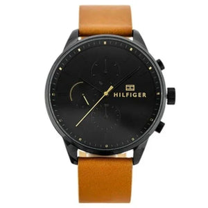 Tommy Hilfiger James Quartz Black Dial Brown Leather Strap Watch For Men - 1791486 Buy Now By Tommy Hilfiger