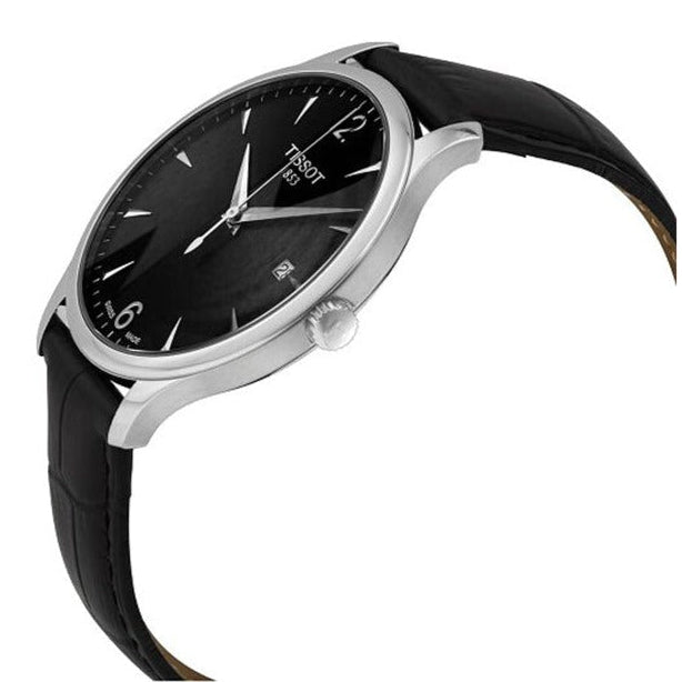 Tissot T Classic Tradition Black Dial Black Leather Strap Watch For Men - T063.610.16.057.00 Buy Now By Tissot