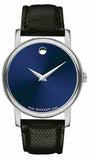 Movado Museum Blue Dial Black Leather Strap Watch For Women - 2100010 Buy Now By Movado