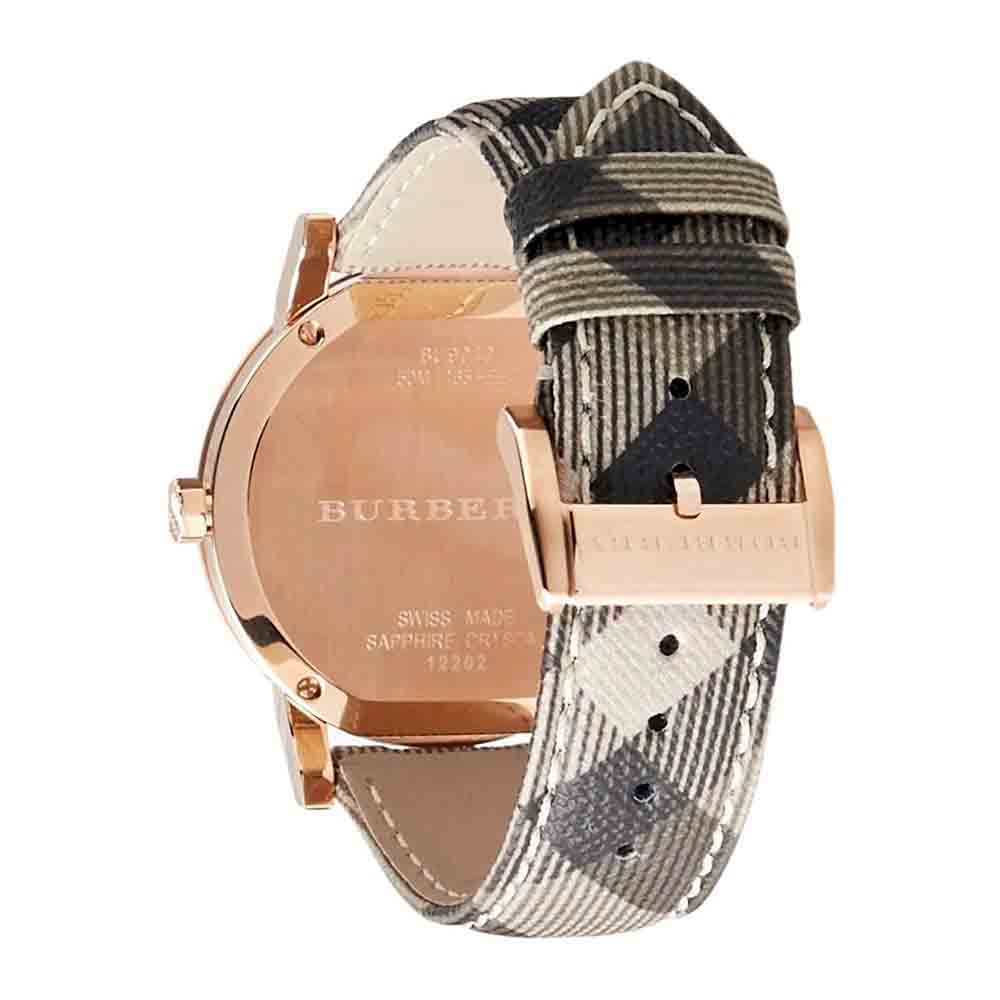 Burberry The City Rose Gold Dial Brown Leather Strap Watch for Women - BU9040 Buy Now By Burberry