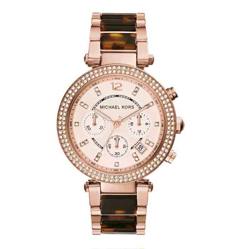 Michael Kors Parker Rose Gold Dial Two Tone Steel Strap Watch for Women - MK5538 Buy Now By Michael Kors