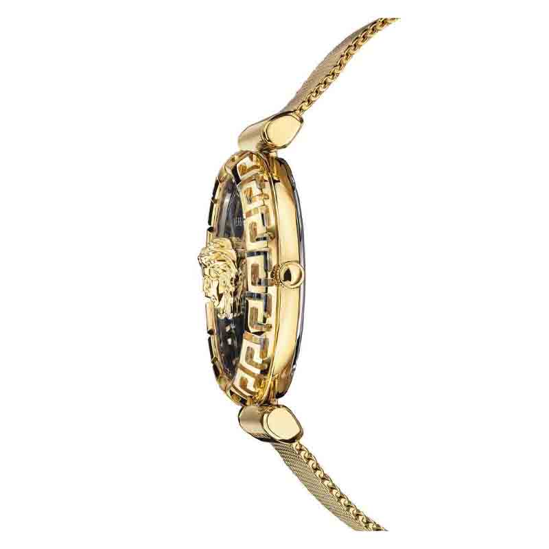Versace Palazzo Empire Greca Black Dial Gold Mesh Bracelet Watch for Women - VEDV00519 Buy Now By Versace